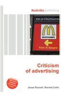Criticism of Advertising