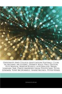 Articles on University and College Association Football Clubs in Ireland, Including