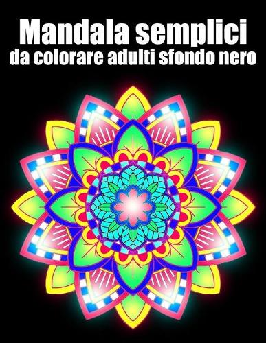 Mandala semplici da colorare adulti sfondo nero