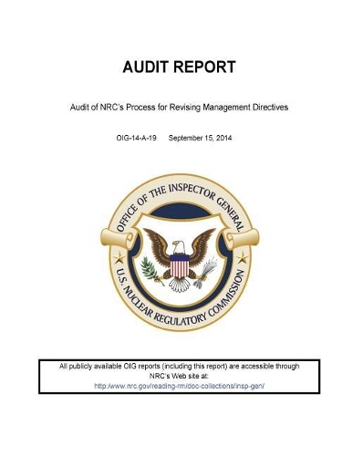 Audit of Nrc's Process for Revising Management Directives