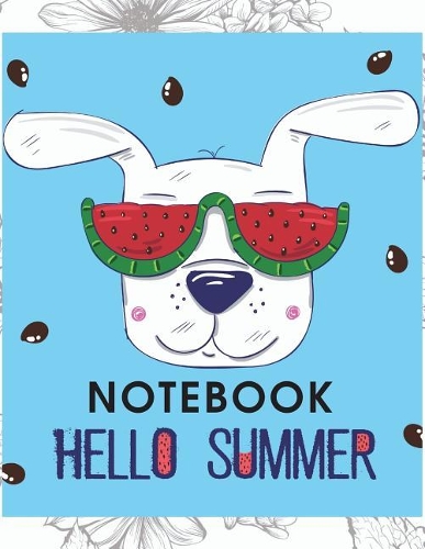 Hello Summer Notebook: Dog Of The Blue Book Cover Notebook Journal Diary, 120 pages, 60 pages&GRAPH 60 pages 8.5 x 11/Matte cover/(Season notebook)/
