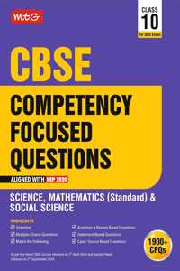 MTG CBSE Competency Focused Questions Class 10 Science, Mathematics Standard & SocialScience For 2025 Exam | With Mcqs & Case/Statement Based Questions