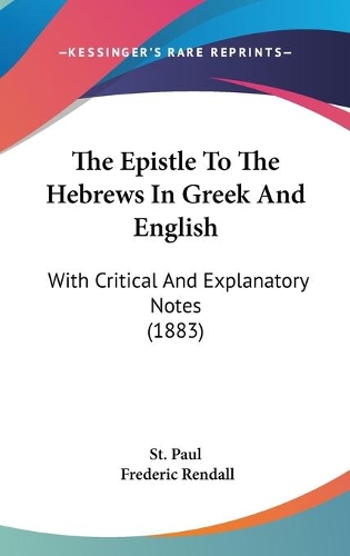 The Epistle To The Hebrews In Greek And English