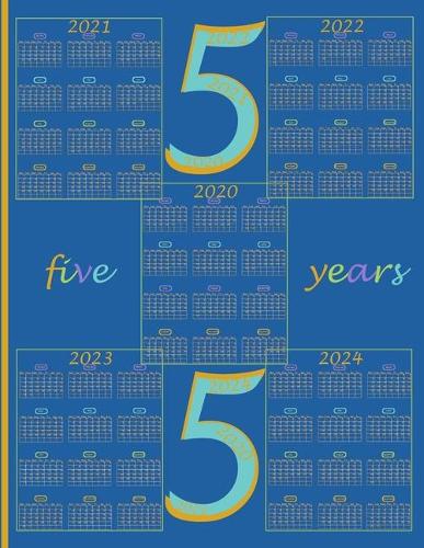 2020-2024 Five Year Planner 60 months Calendar