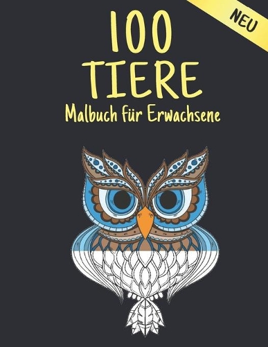 Malbuch für Erwachsene 100 Tiere Neu
