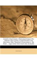 Corps Universel Diplomatique Du Droit Des Gens