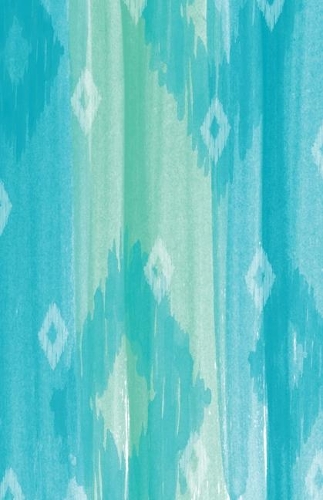 Bullet Journaling Notebook Blue Green Ikat