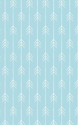 Pale Blue Chevron Arrows - Lined Notebook with Margins - 5x8