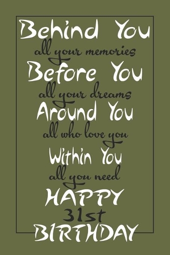 Behind You All Your Memories Happy 31st Birthday
