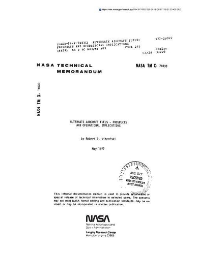 Alternate Aircraft Fuels