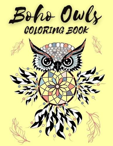 Boho Owls Coloring Book