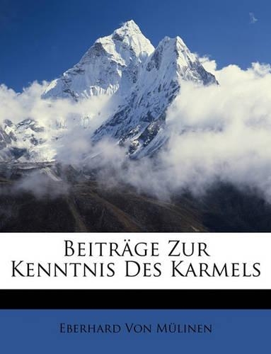 Beitrage Zur Kenntnis Des Karmels