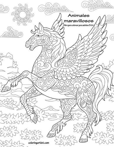 Animales maravillosos libro para colorear para adultos 3 & 4
