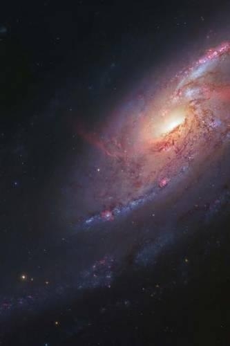 M106, Spiral Galaxy in Canes Venatici Outer Space