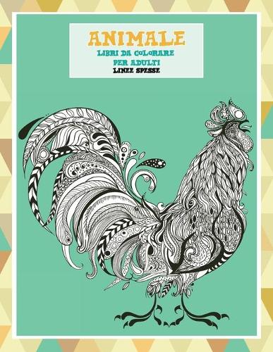 Libri da colorare per adulti - Linee spesse - Animale