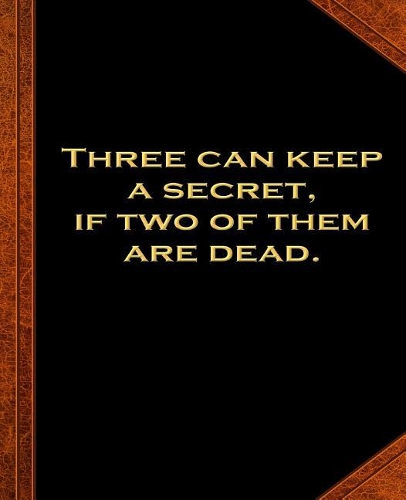 Ben Franklin Quote Three Keep Secret Vintage Style School Composition Book
