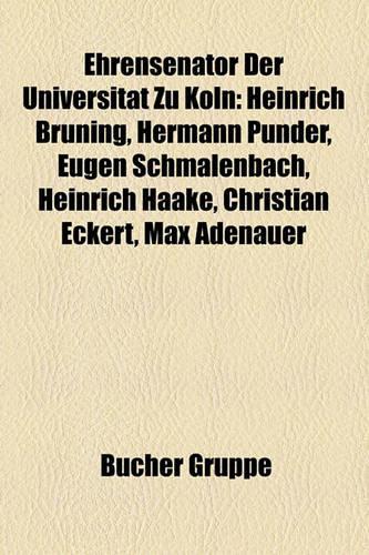 Ehrensenator Der Universitat Zu Koln