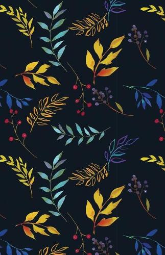 Bullet Journaling Notebook Blue Gold Leaves