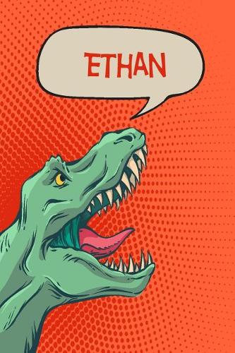 Ethan: Personalized Dino Blood Sugar Diet Diary Journal Log 120 Pages 6x9