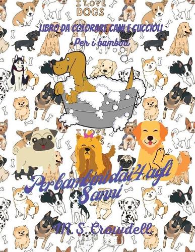 Cani e cuccioli libro da colorare per bambini