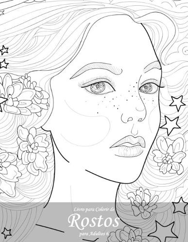 Livro para Colorir de Rostos para Adultos 6