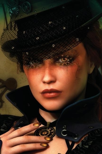 Discordian Damsel Steampunk Notebook