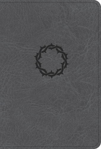 NASB Large Print Compact Reference Bible, Charcoal Leathertouch