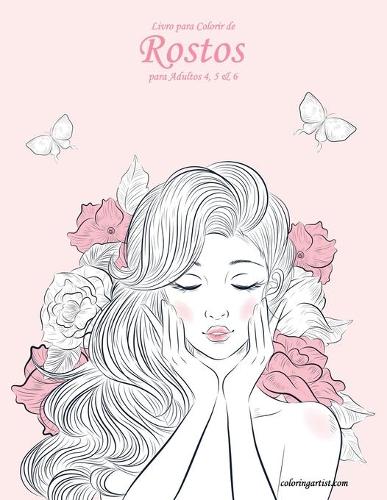 Livro para Colorir de Rostos para Adultos 4, 5 & 6