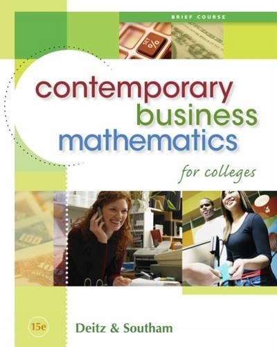 Contemporary Business Mathematics for Colleges