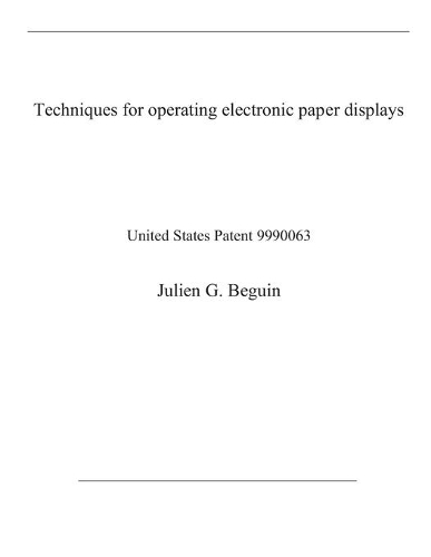 Techniques for operating electronic paper displays