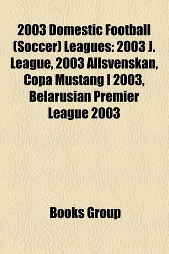 2003 Domestic Football (Soccer) Leagues