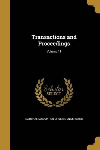 Transactions and Proceedings; Volume 11