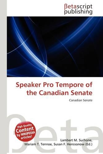 Speaker Pro Tempore of the Canadian Senate