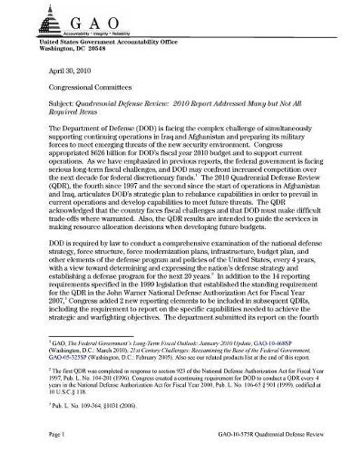 Quadrennial Defense Review