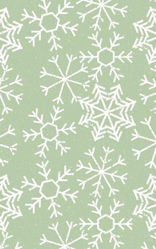 Pale Green Winter Snowflakes - Lined Notebook with Margins - 5x8