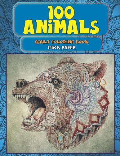 Adult Coloring Book Thick paper - 100 Animals