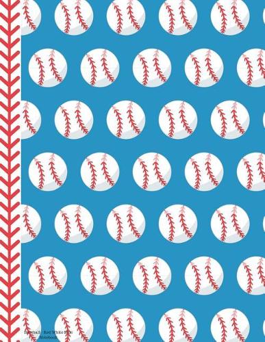 Baseball - Red White Blue Notebook - 5x5 Graph Paper