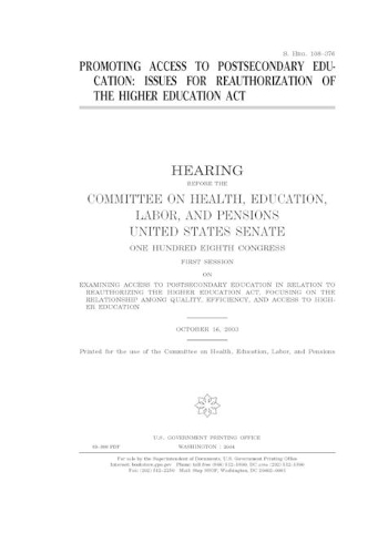 Promoting access to postsecondary education