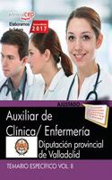 Auxiliar de Clinica/ Enfermeria. Diputacion Provincial de Valladolid. Temario Especifico Vol. II