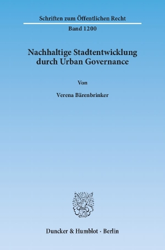 Nachhaltige Stadtentwicklung Durch Urban Governance