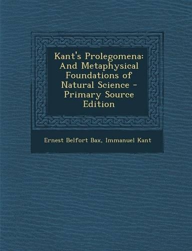 Kant's Prolegomena