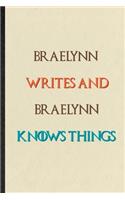Braelynn Writes And Braelynn Knows Things