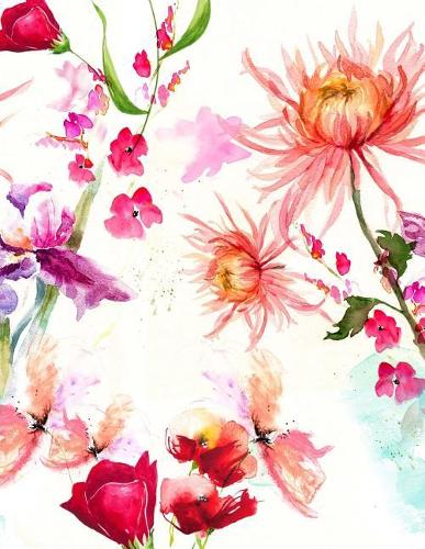 Faded Floral Composition Book