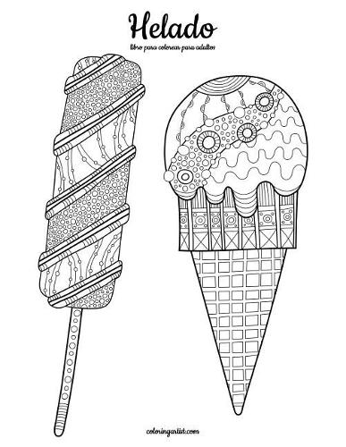 Helado libro para colorear para adultos 1