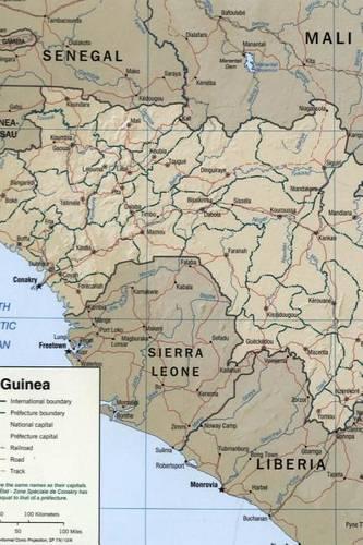 A Map of the African Nation Guinea