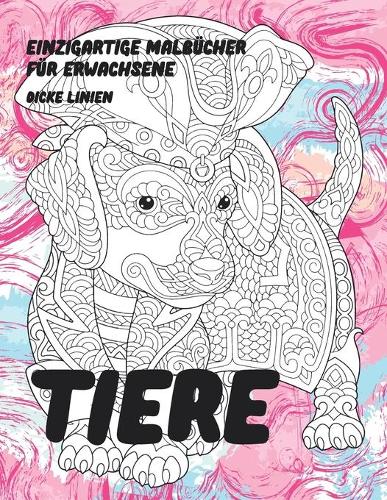 Einzigartige Malbücher für Erwachsene - Dicke Linien - Tiere