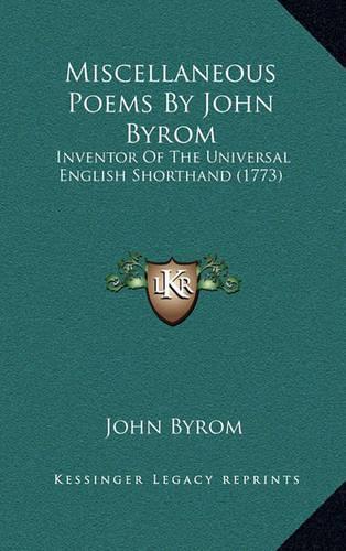 Miscellaneous Poems by John Byrom