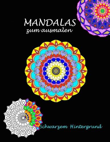 MANDALAS zum ausmalen schwarzem Hintergrund