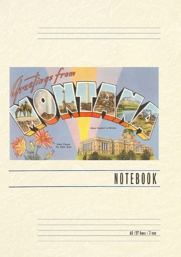 Vintage Lined Notebook Greetings from Montana