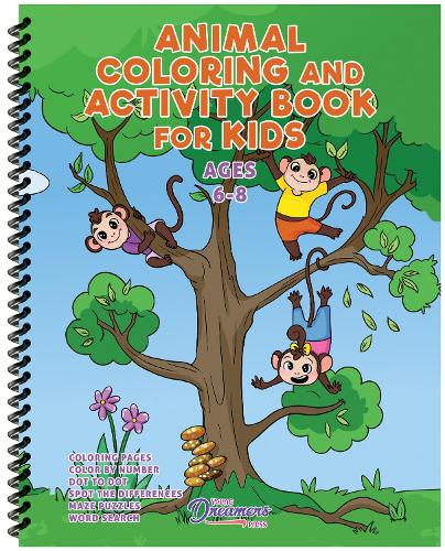 Animal Coloring and Activity Book for Kids Ages 6-8